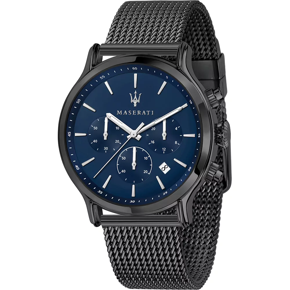 Elegante e raffinato questo orologio Maserati Epoca cronografo a Quarzo riflette lo stile e l'eleganza del famosissimo Marchio del Tridente-R8873618008