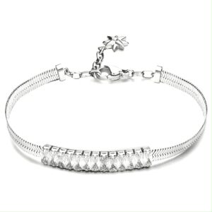 Bracciale da Donna Brosway Collezione Desideri n acciaio con dettagli luminosi di cubic zirconia