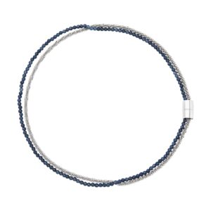 Collana magnetica Breil con agata blu e acciaio lucido