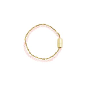 Bracciale da donna in acciaio dorato con agata color champagne