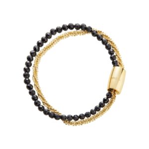 Bracciale da donna Breil MAGNETICA SYSTEM in acciaio dorato e spinello nero-TJ3209