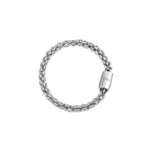 Meraviglioso bracciale da donna Breil con catena  in acciaio intrecciata Magnetica System cm.19-TJ3046.