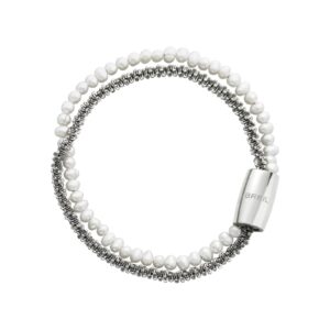 Bellissimo bracciale per donna breil acciaio e perle della collezione Magnetica System