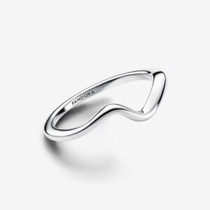 Anello Pandora Onda da donna rodiato- Un gioiello dalla luminosità ed eleganza senza tempo.